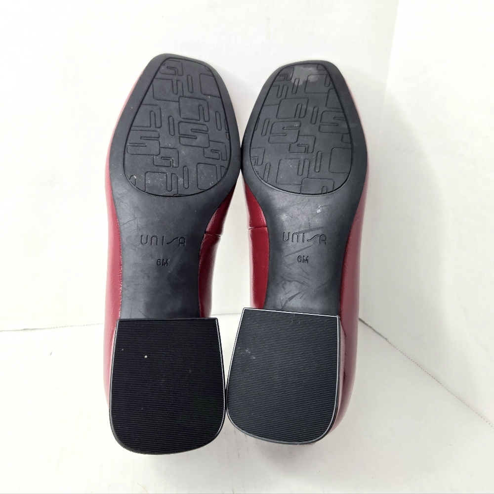 Unisa Leather Flats. Dark Red, 6M - Picture 12 of 12